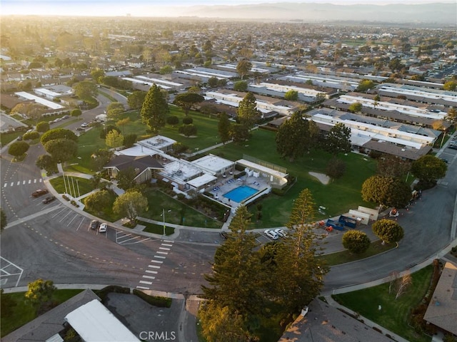 drone / aerial view featuring a residential view