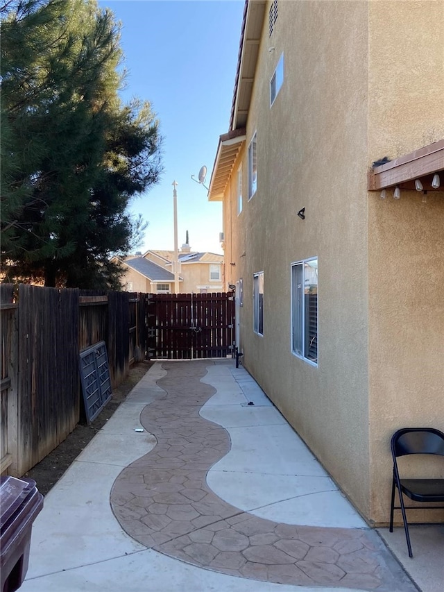 view of patio featuring a fenced backyard