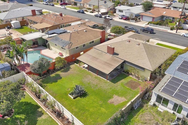 drone / aerial view featuring a residential view