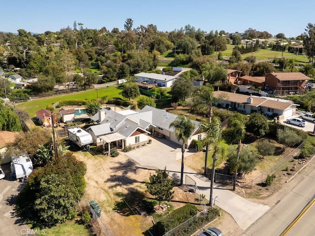 bird's eye view featuring a residential view