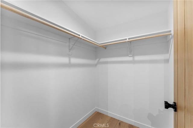 spacious closet with light wood-style floors