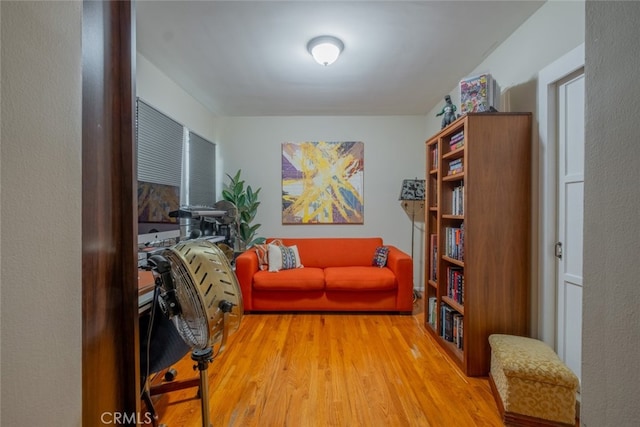 sitting room with wood finished floors