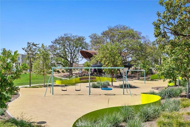 view of community jungle gym