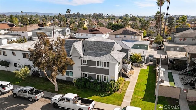 aerial view with a residential view