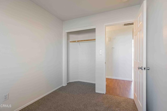 closet featuring visible vents