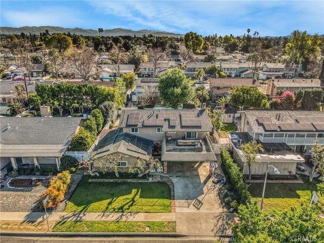 aerial view with a residential view