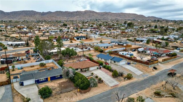 aerial view with a mountain view