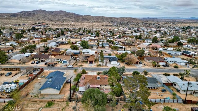 61615 El Cajon Dr, Joshua Tree, CA 92252 - bird's eye view with a mountain view and a residential view