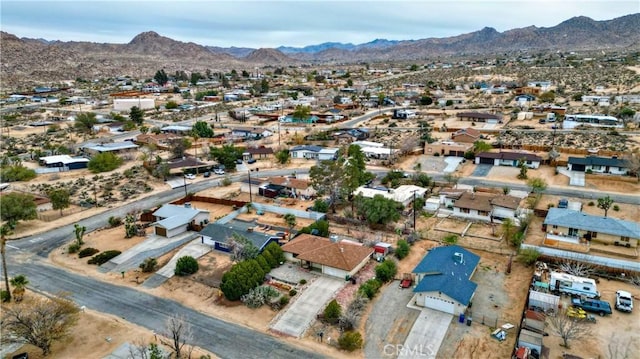61615 El Cajon Dr, Joshua Tree, CA 92252 - aerial view with a residential view and a mountain view