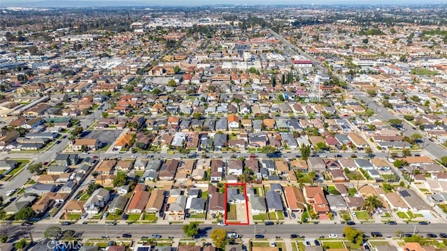 bird's eye view with a residential view