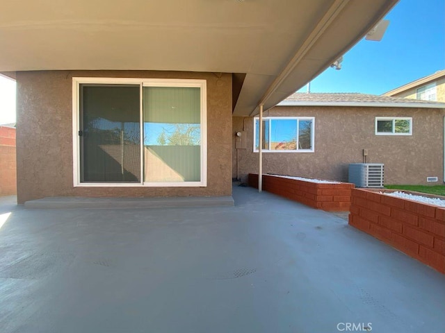 view of patio / terrace featuring central AC