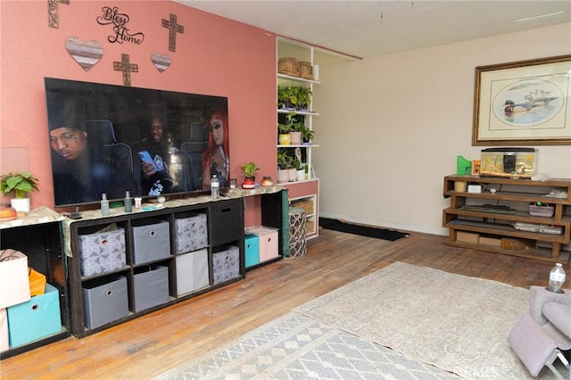 living room featuring wood finished floors