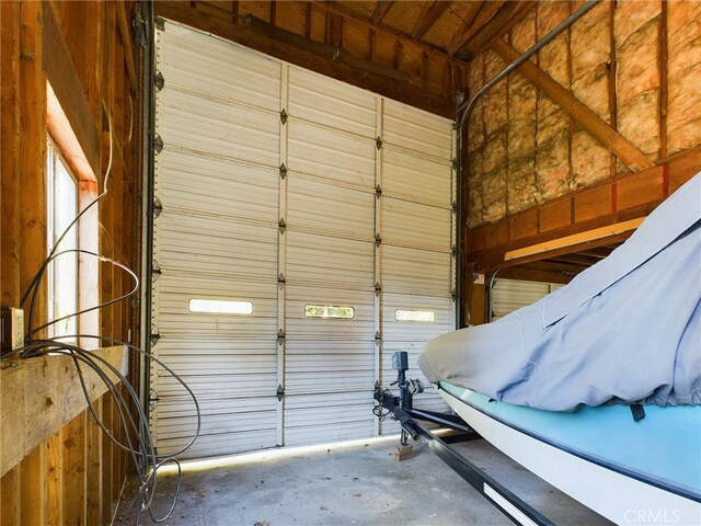 garage featuring metal wall