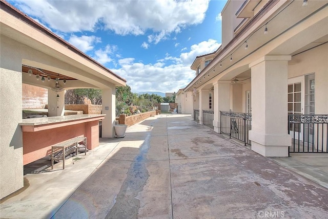 view of patio with fence