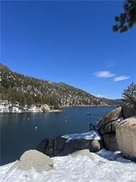 water view with a mountain view