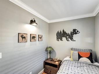 bedroom featuring baseboards and ornamental molding