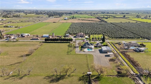 aerial view with a rural view