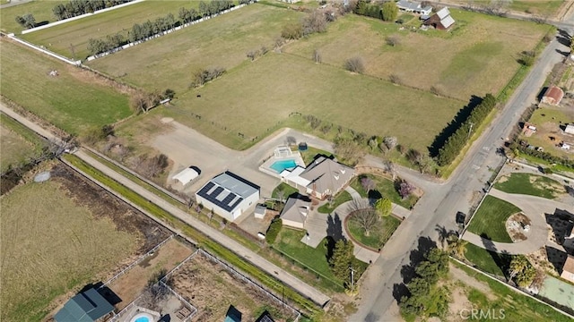 bird's eye view featuring a rural view