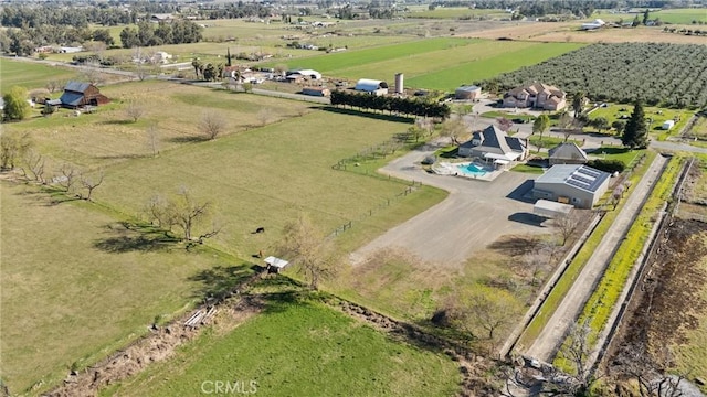 bird's eye view featuring a rural view