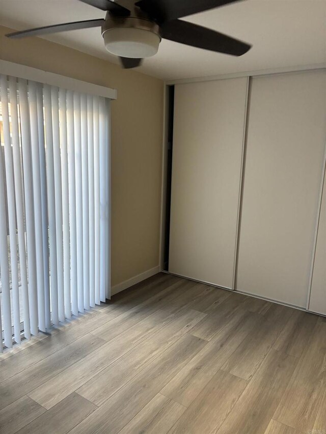 1549 Grand Teton Ct, Chula Vista, CA 91911 - empty room featuring ceiling fan and light wood-style floors