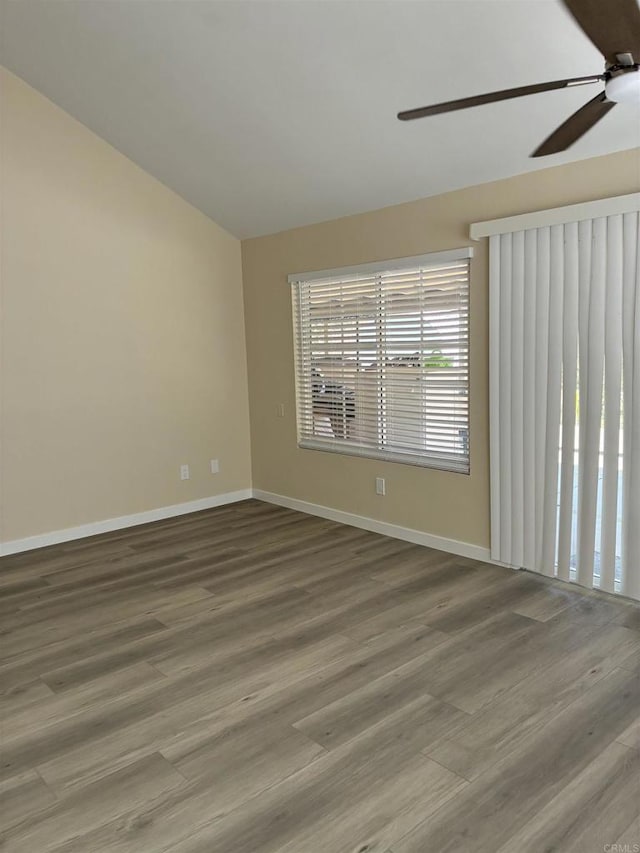 1549 Grand Teton Ct, Chula Vista, CA 91911 - empty room with a ceiling fan and wood finished floors