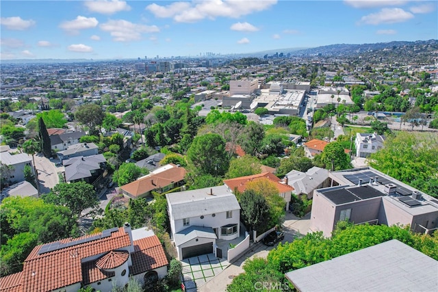 drone / aerial view with a residential view