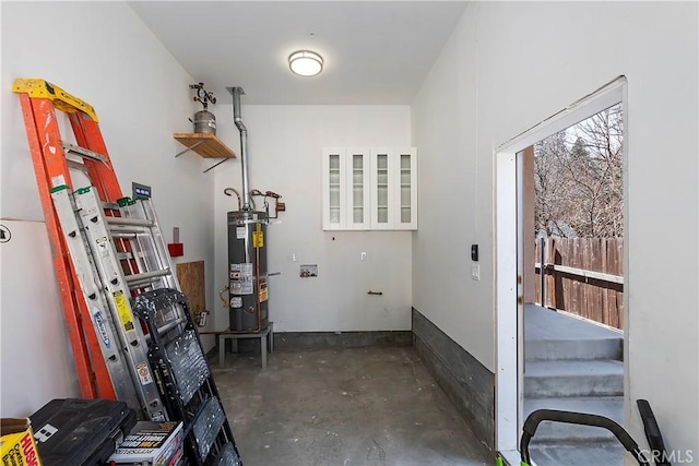 interior space featuring gas water heater