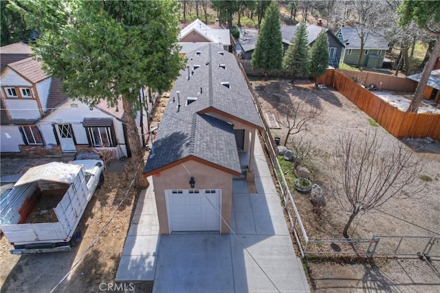 aerial view featuring a residential view