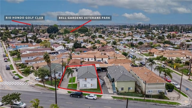 bird's eye view featuring a residential view