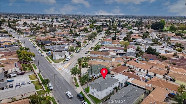 bird's eye view with a residential view