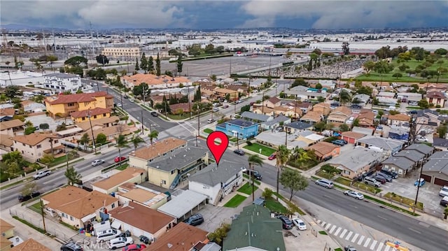 drone / aerial view with a residential view