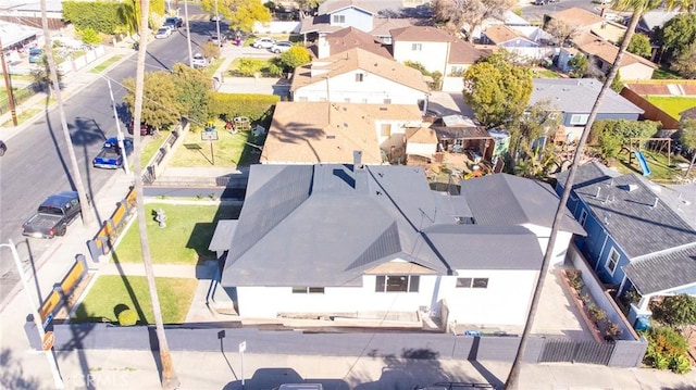 bird's eye view with a residential view