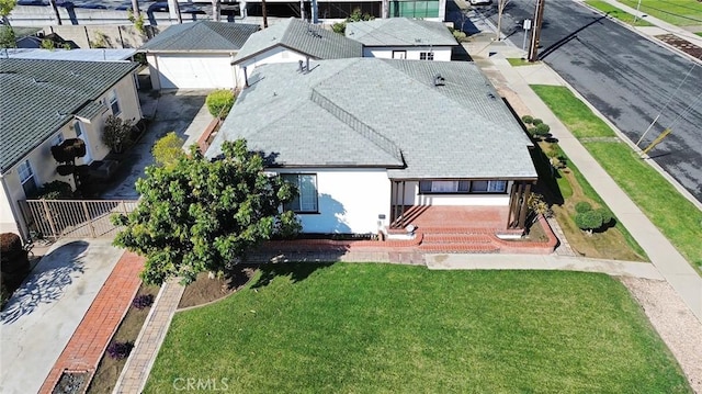 aerial view featuring a residential view