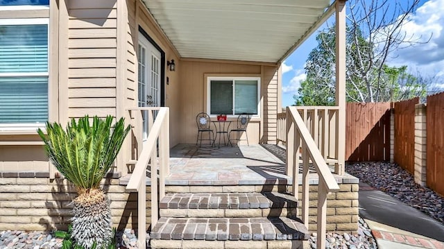 view of patio / terrace featuring a fenced backyard