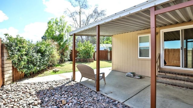 view of patio / terrace with fence