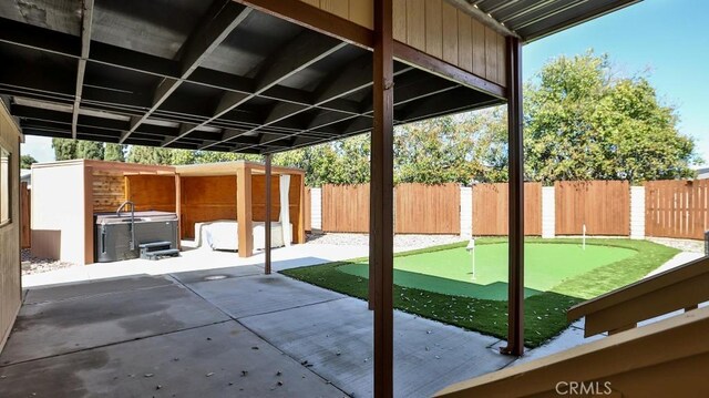 view of patio / terrace featuring a fenced backyard