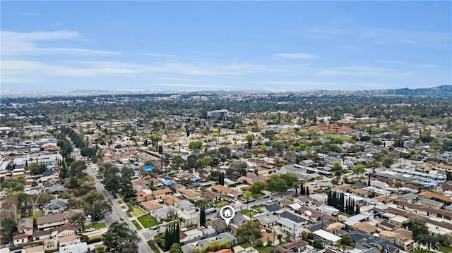 aerial view with a residential view