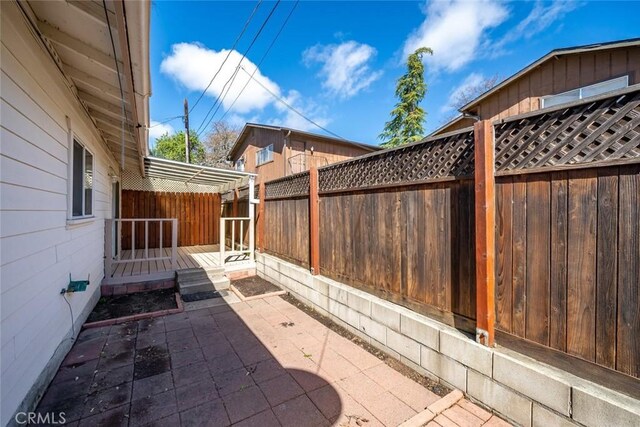 view of patio / terrace with a fenced backyard