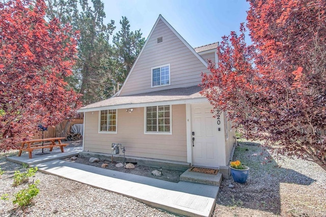 view of front of house with fence