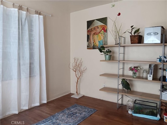 interior space featuring wood finished floors