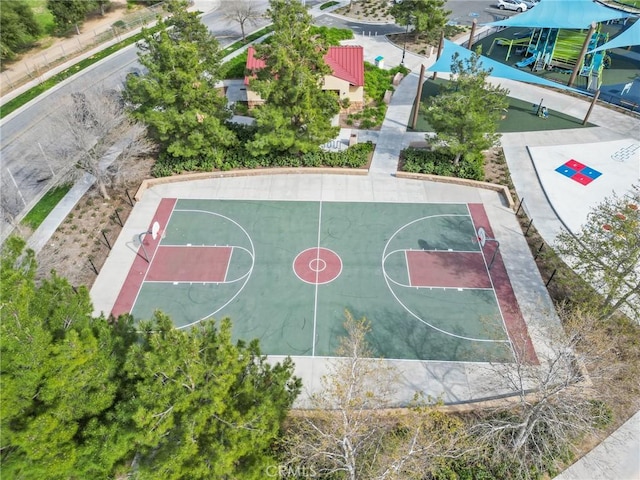 view of sport court featuring community basketball court