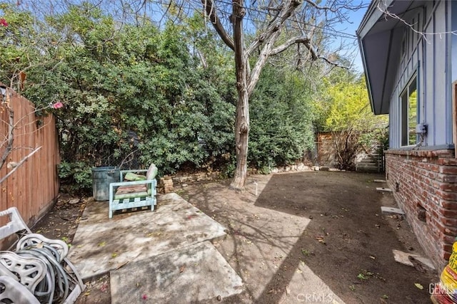 view of patio with a fenced backyard