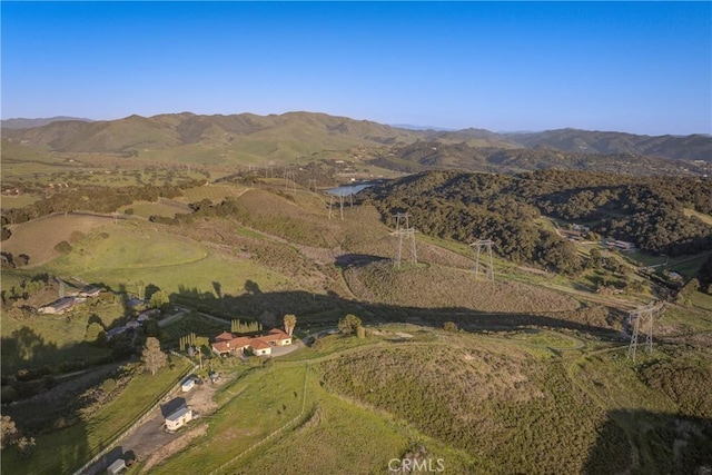 2139 Verde Canyon Rd, Arroyo Grande, CA 93420 - aerial overview of property's location featuring mountains