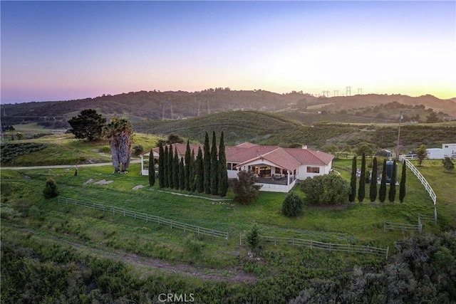 2139 Verde Canyon Rd, Arroyo Grande, CA 93420 - aerial view at dusk of a view of rural / pastoral area and a mountain view