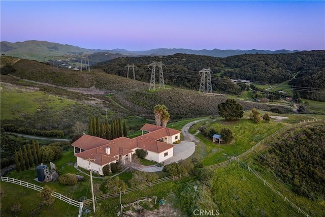 2139 Verde Canyon Rd, Arroyo Grande, CA 93420 - aerial view at dusk of a mountain view