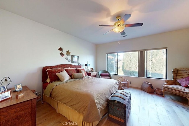 2139 Verde Canyon Rd, Arroyo Grande, CA 93420 - bedroom featuring light wood finished floors and ceiling fan