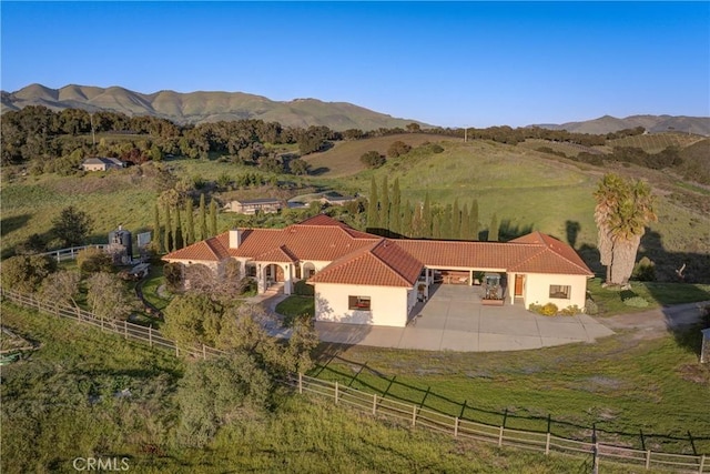 2139 Verde Canyon Rd, Arroyo Grande, CA 93420 - aerial overview of property's location with a mountain backdrop and rural landscape