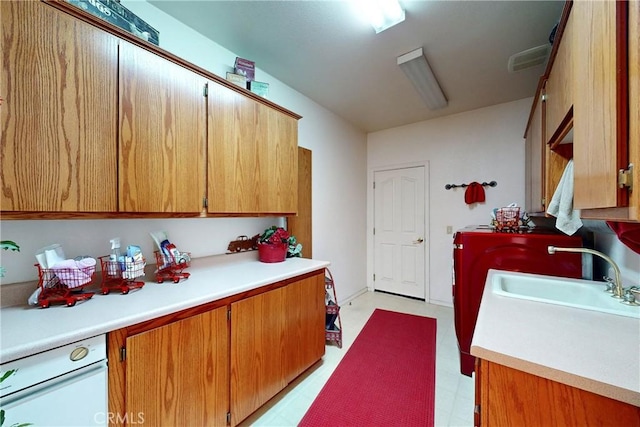 2139 Verde Canyon Rd, Arroyo Grande, CA 93420 - kitchen featuring light flooring, light countertops, and brown cabinetry