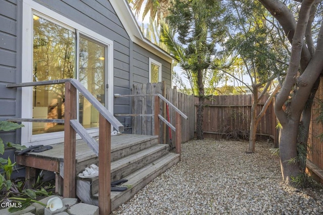 wooden terrace with fence