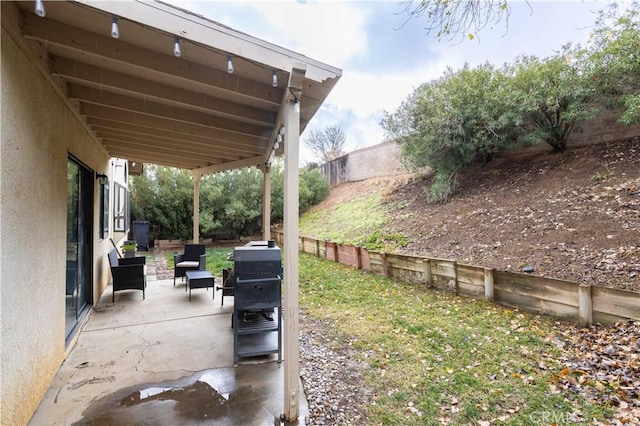 view of patio / terrace featuring a fenced backyard